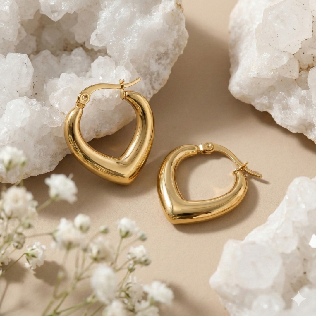 Golden Love Hoop Earrings