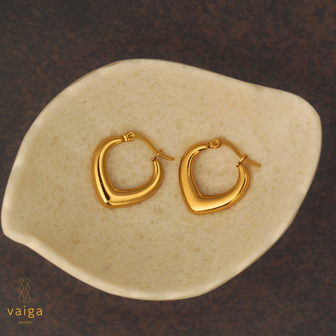 Golden Love Hoop Earrings