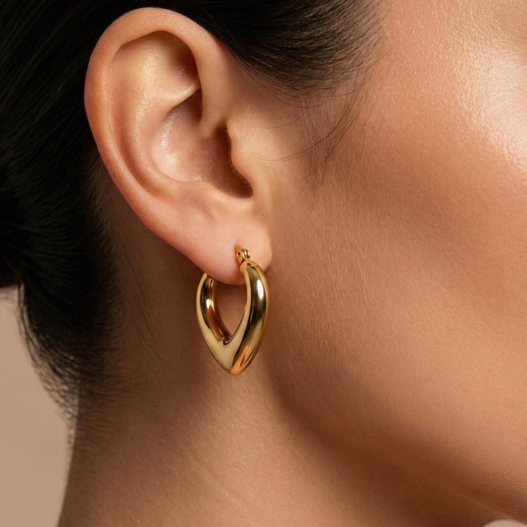 Golden Love Hoop Earrings