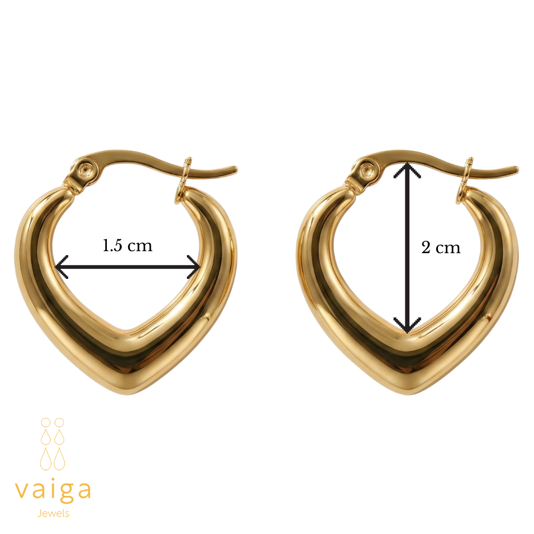 Golden Love Hoop Earrings