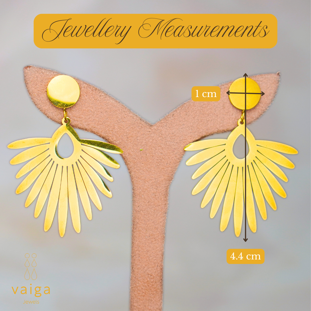 Gold Sunburst Statement Earrings – Boho Drop Earrings for Women