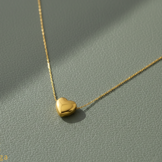 Minimal Heart Pendant Necklace – Gold-Plated & Anti-Tarnish