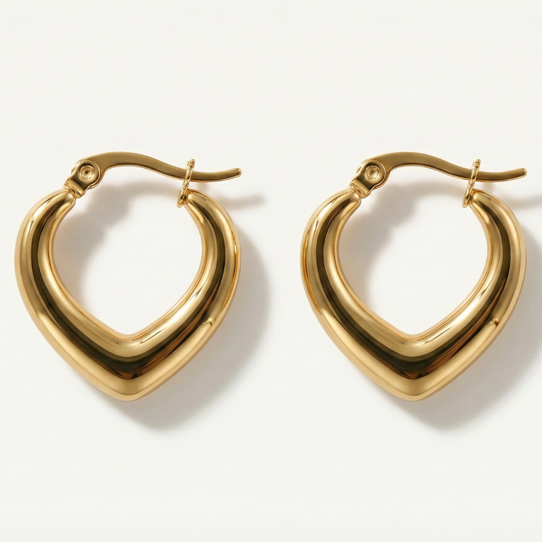 Golden Love Hoop Earrings