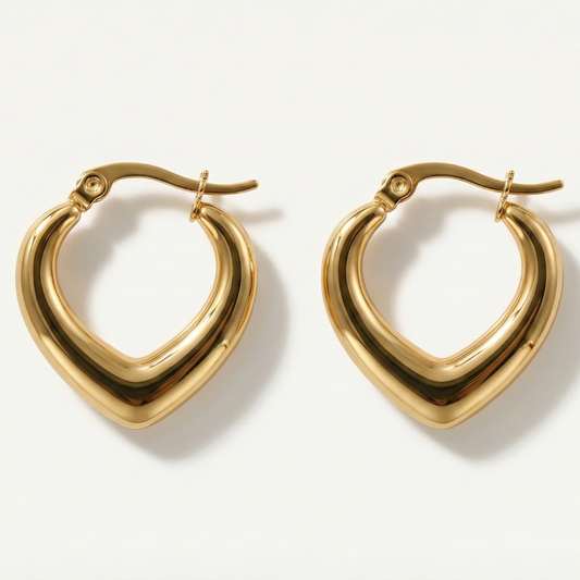 Golden Love Hoop Earrings
