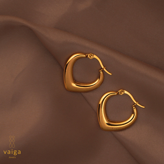 Golden Love Hoop Earrings