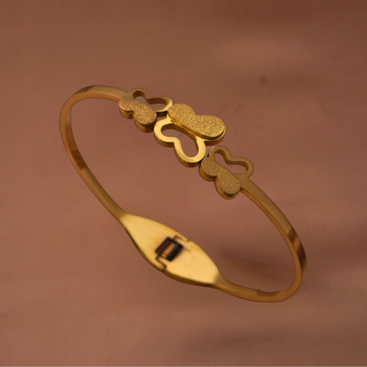 Vaiga Jewels Textured Butterfly Cuff Bracelet – Matte Gold Finish